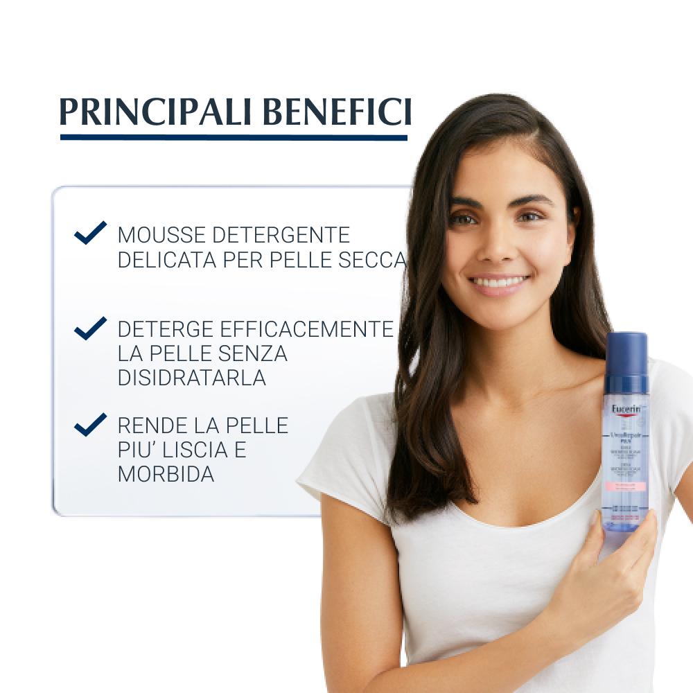 Eucerin UreaRepair PLUS Urea Mousse detergente (fragranza delicata)