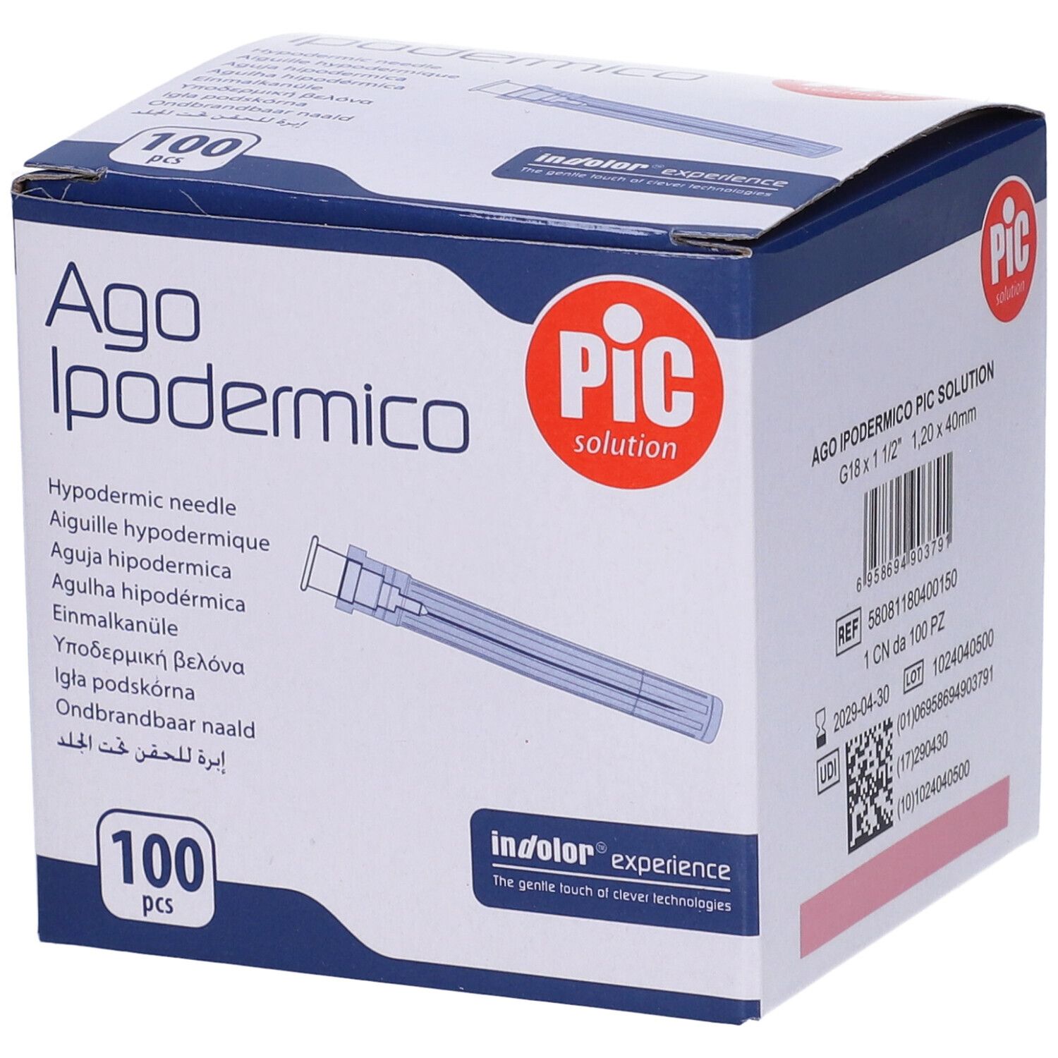 AGO IPODERMICO 18g 100pz PIC