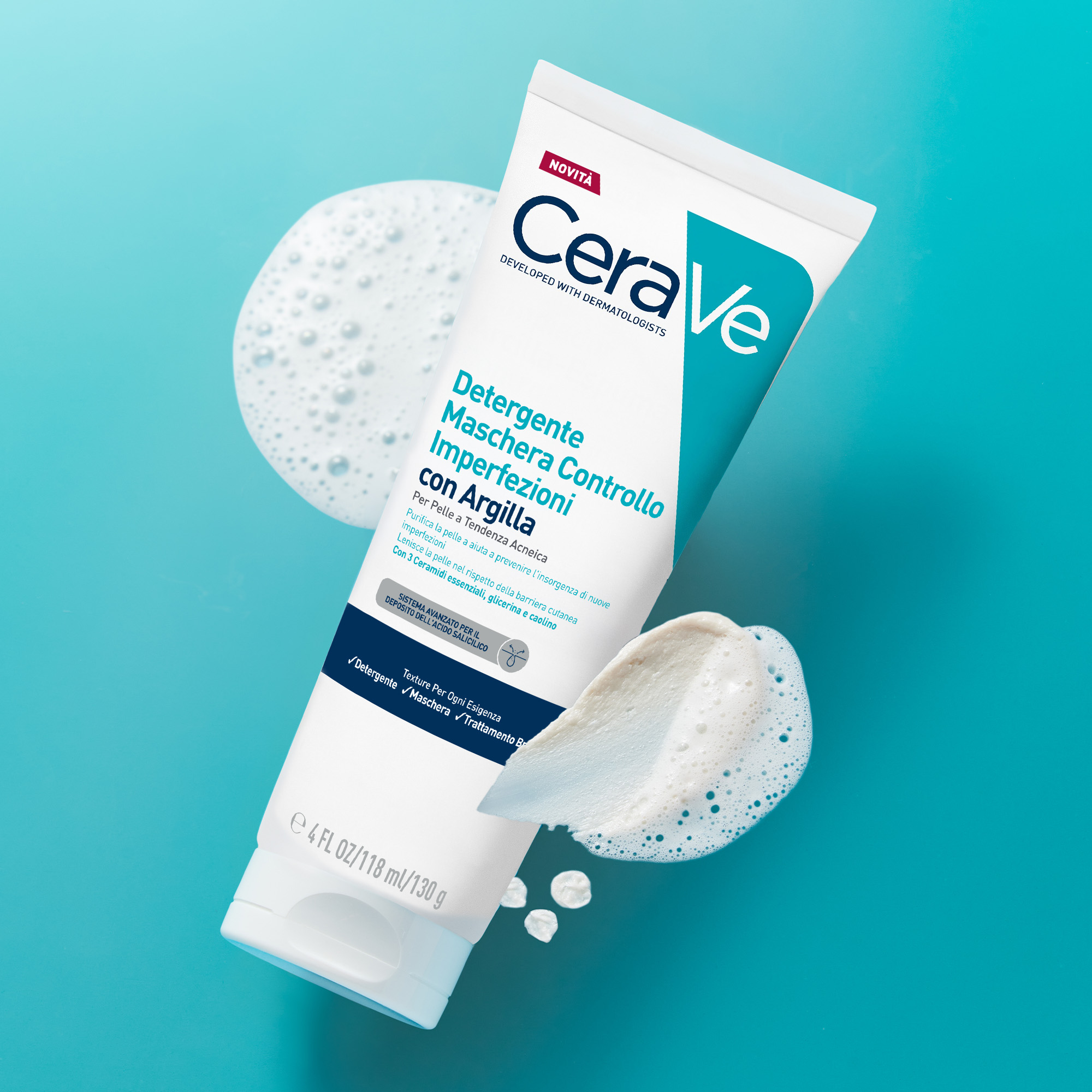 CeraVe - Detergente Maschera Controllo Imperfezioni Per Pelle A Tendenza Acneica 118 ml