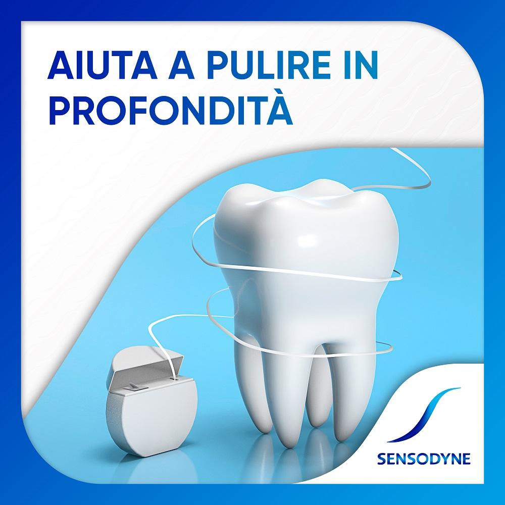 Sensodyne Filo Interdentale Cerato con Fluoro Gusto Menta Fresca 30m