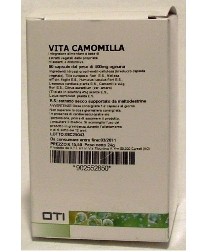 Oti Vita Camomilla Integratore Rilassante 60 Capsule