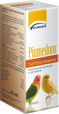 Formevet Piumedoro TuttoVitamine Integratore Ricostituente Uccelli 25ml