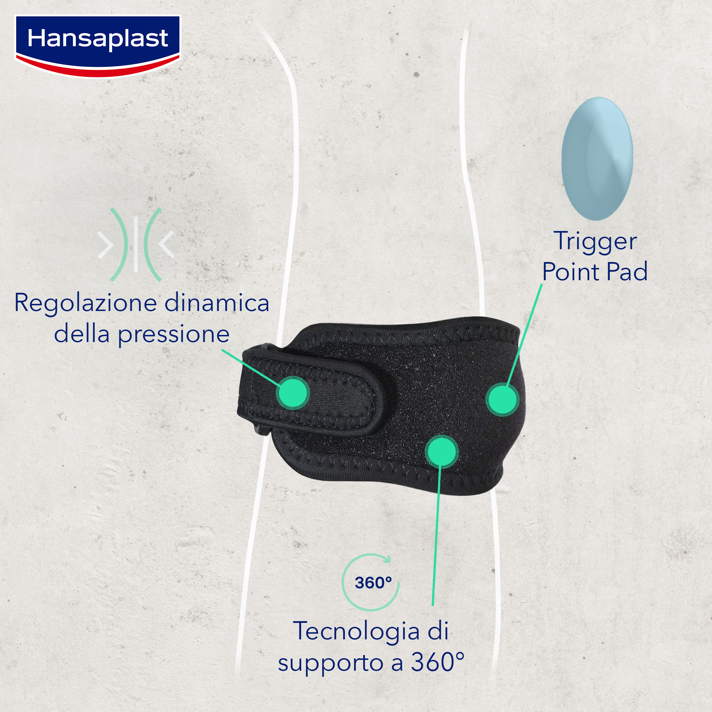 Hansaplast Sport Supporto Gomito del Tennista, Tutore epicondilite gomito protettivo, 1 pezzo