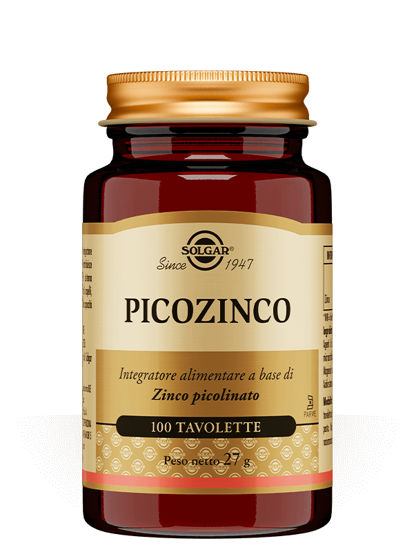 Solgar Picozinco Integratore Zinco Picolinato 100 tavolette
