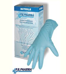 PB Pharma Guanto in Nitrile Libero da Polvere taglia M 100 pezzi