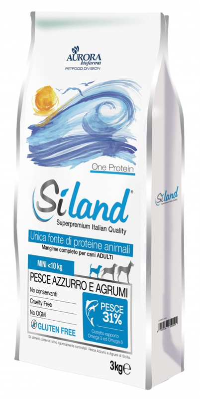 Siland Dermocortipe Adult Mini Pesce Azzuro Agrumi Alimento Cani Piccola Taglia 3 Kg