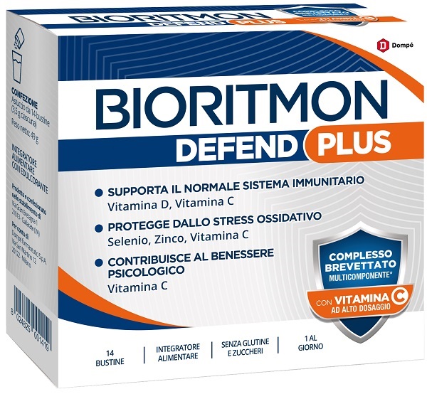 Bioritmon Defend Plus Integratore Sistema Immunitario, 14 Bustine