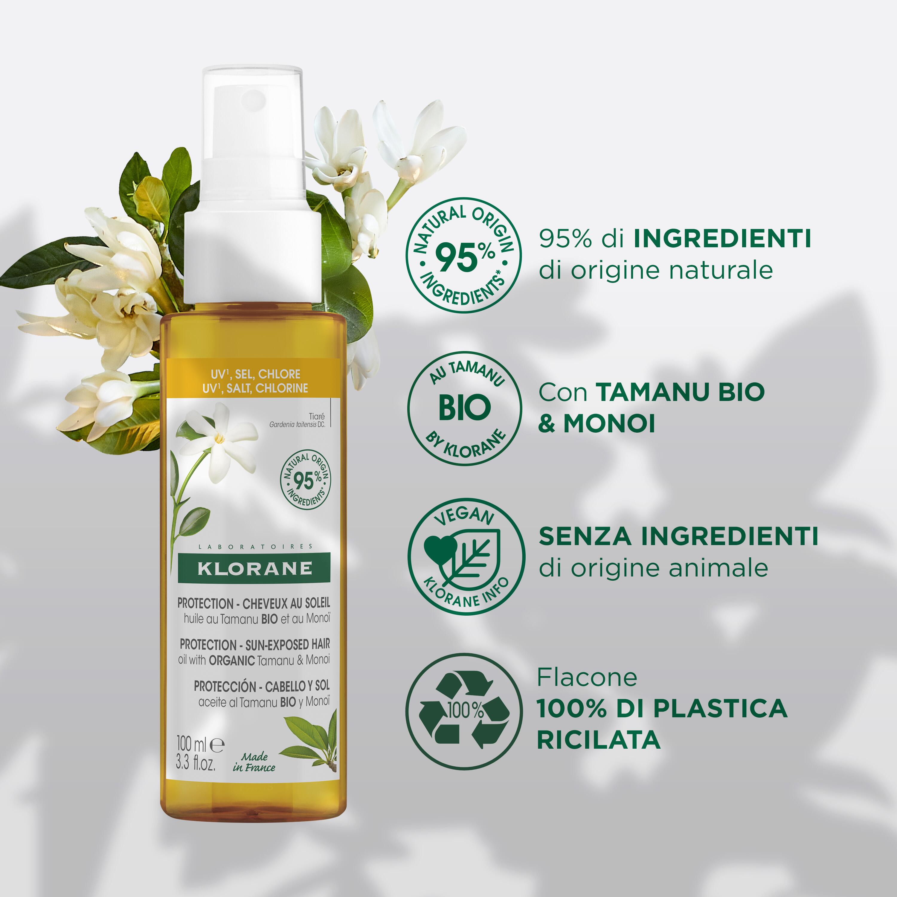 Klorane - Olio Nutriente Per Capelli Al Tamanu Bio E Monoï 100 ml