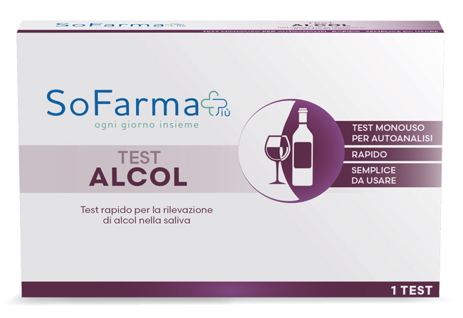 SoFarmapiù Test Rapido Alcol Salivare - Rilevazione , 1 Test