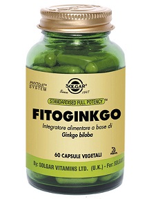 Solgar Fitoginkgo Integratore Antiossidante 60 Capsule Vegetali