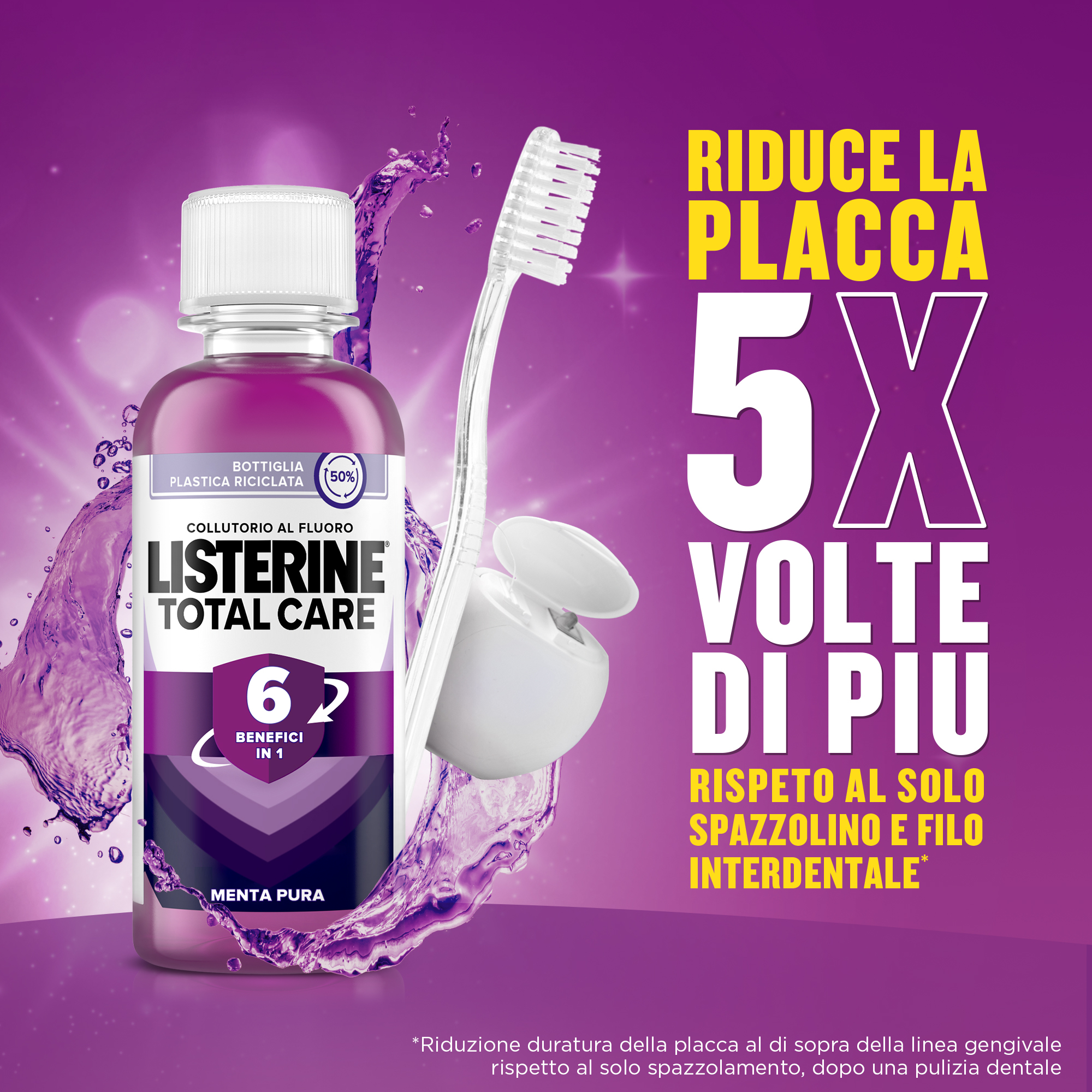 Listerine Total Care Collutorio, 95ml