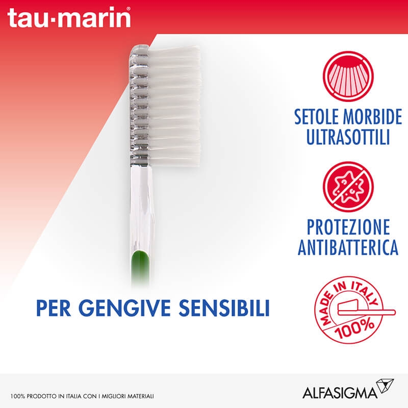 Tau-marin Sensitive Gengive Spazzolino Setole Morbide Gengive Infiammate