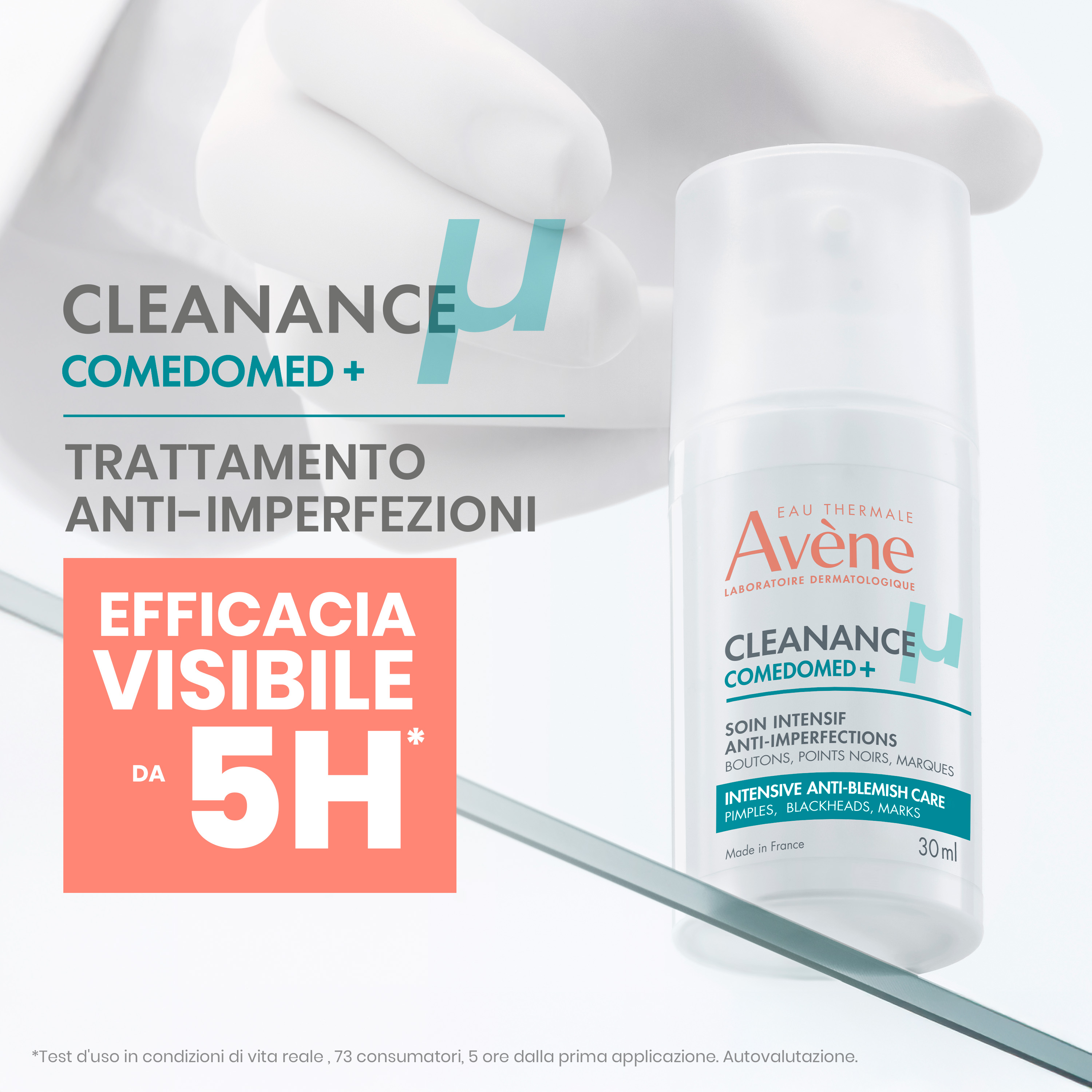 Eau Thermale Avène Cleanance Comedomed+ Trattamento Intensivo Quotidiano Anti-Imperfezioni, contrasta imperfezioni, punti neri e segni residui, Efficacia visibile in 5h, Pelle grassa a tendenza acneica, 30ml 