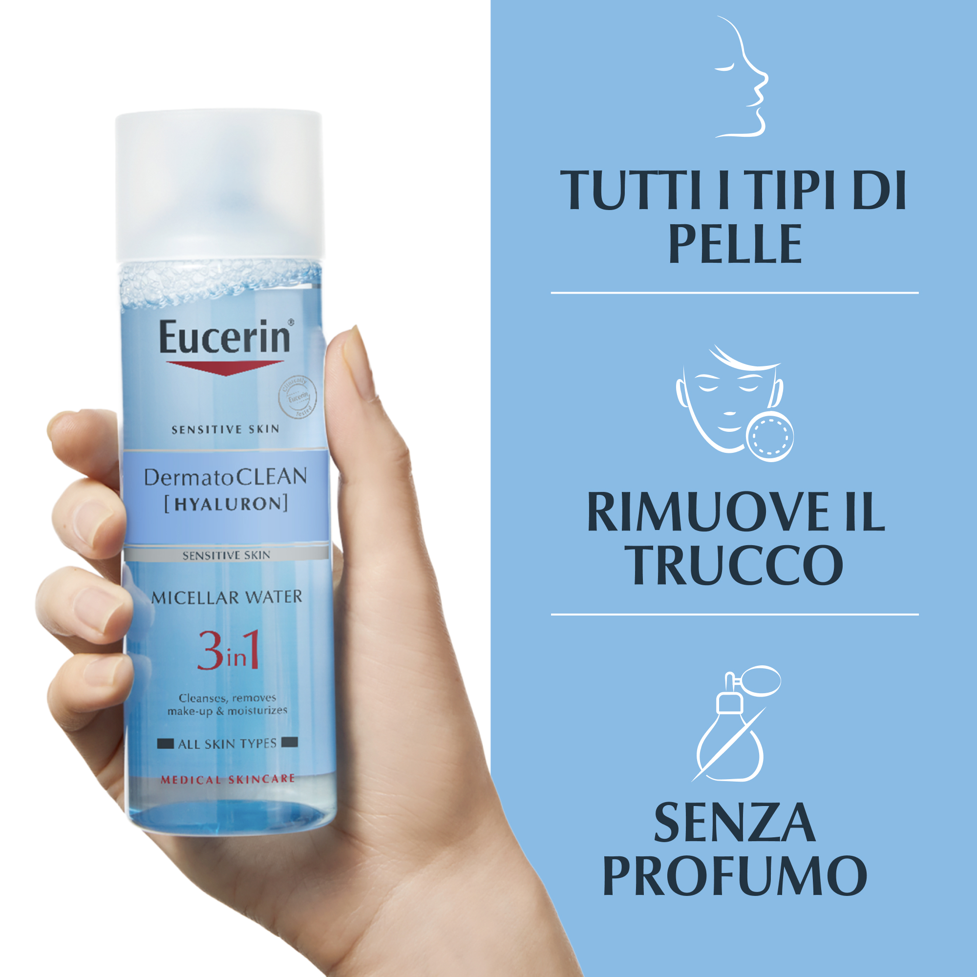 Eucerin DermatoCLEAN Lozione Struccante Micellare 3 in 1
