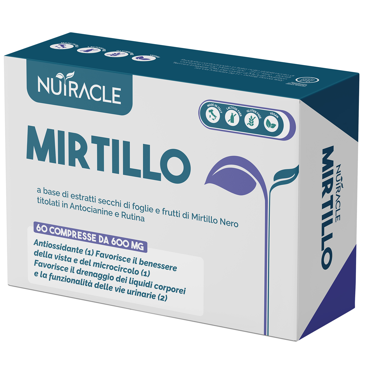 Nutracle Mirtillo Nero 60 Compresse - Integratore Per Il Microcircolo