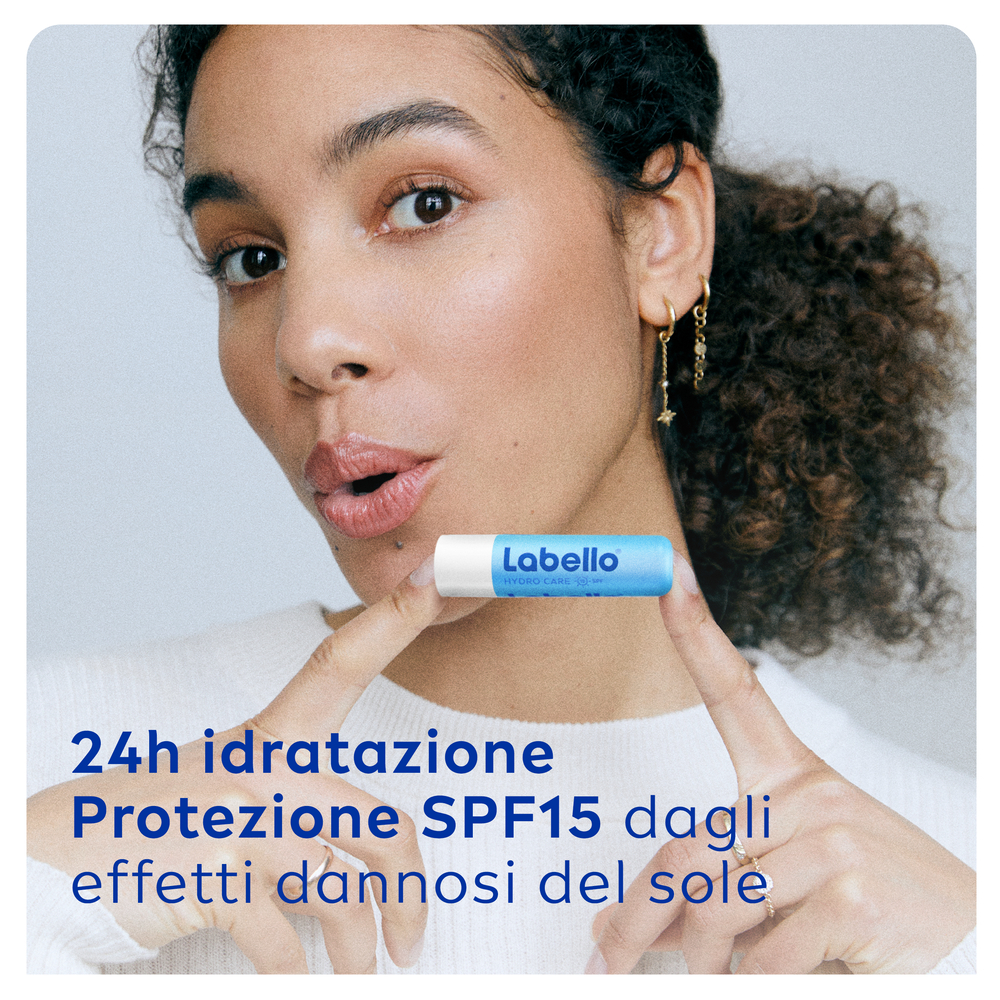Labello Hydro Care SPF15 4.8 g, Burrocacao labbra idratante e protettivo con Aloe Vera e SPF 15