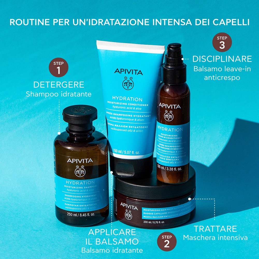 Apivita Balsamo Capelli Leave-In Idratante con Aloe e Acido Ialuronico - 100ml