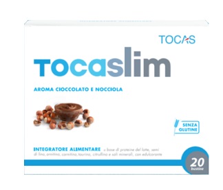Tocaslim Cioccolato Integratore Proteine del Siero del Latte 20 Bustine