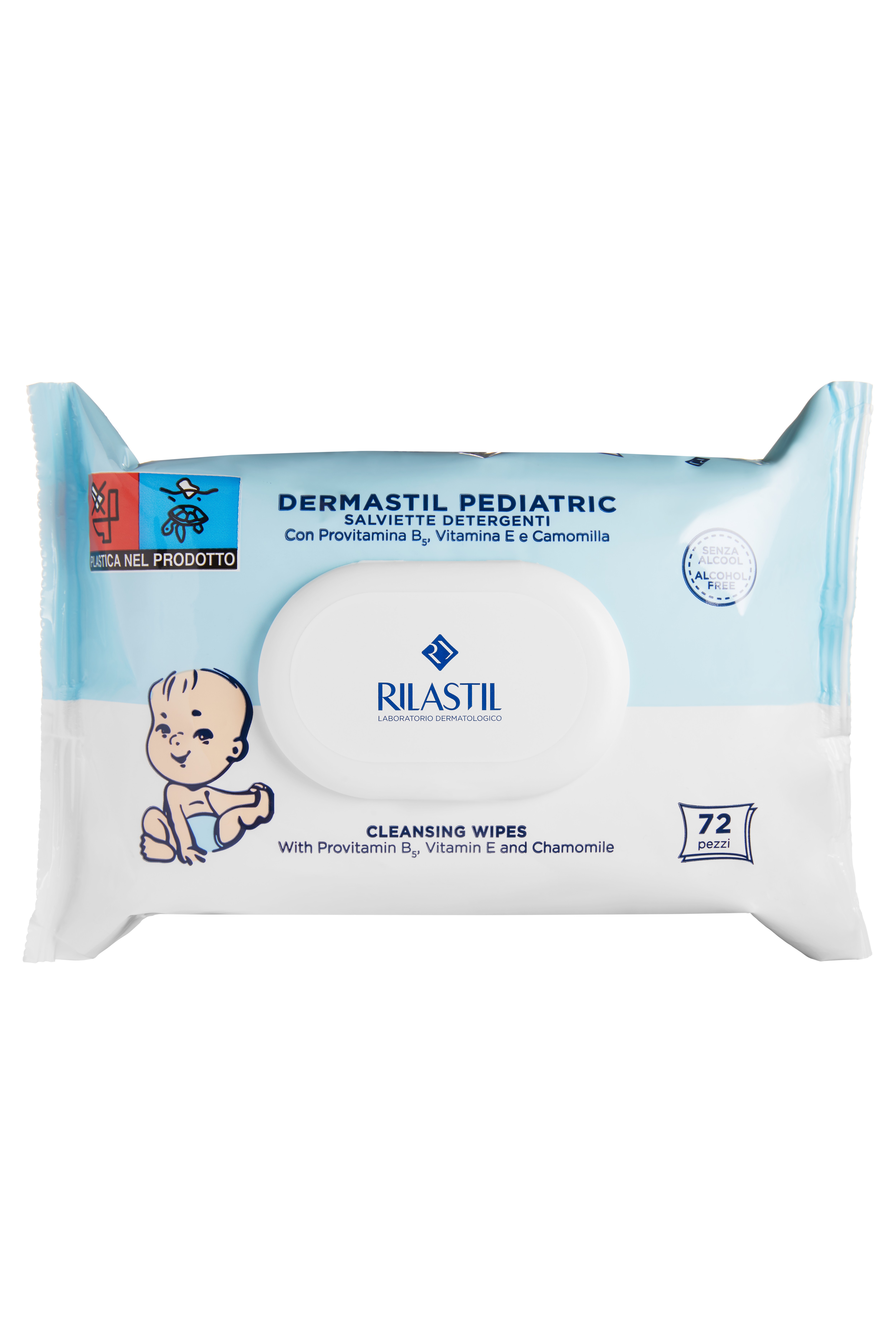 Dermastil Pediatric - Salviette Detergenti umidificate e a pH fisiologico 72pz