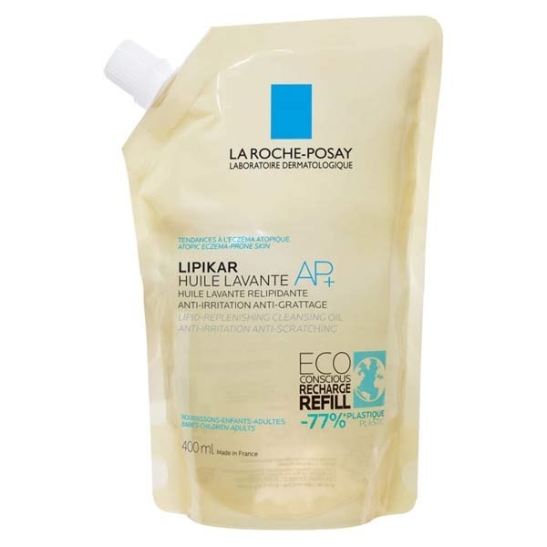 La Roche-Posay Lipikar Olio Lavante Relipidante, Anti-arrossamenti, Anti-prurito. Formato ricarica 400 ml