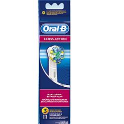Oral-B FlossAction Testine di Ricambio Spazzolino Elettrico 3 pezzi