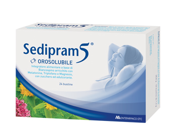 Sedipram 5 Orosolubile Integratore Rilassante 24 Bustine Stick