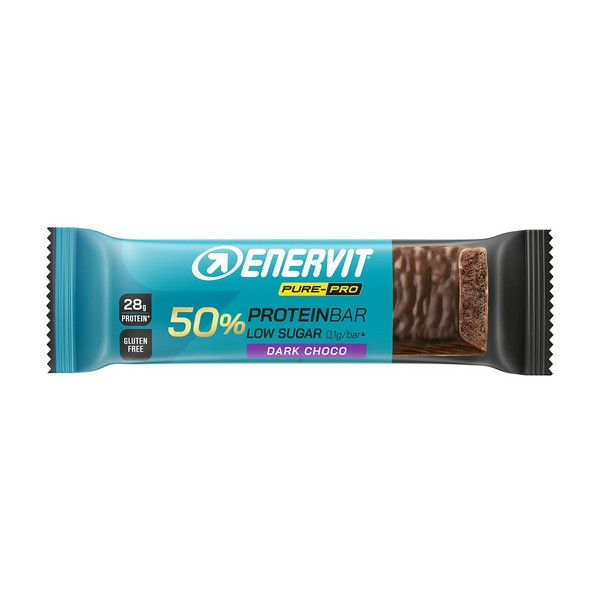 Enervit Pure Pro Protein Bar 50% Cioccolato Fondente - Dark Choco - Barretta da 55gr