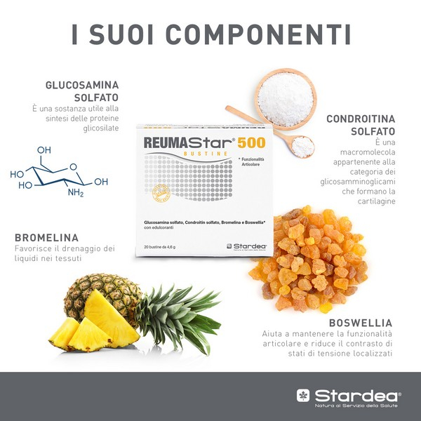 Stardea Reumastar 500 Integratore Funzionalità Articolare 20 Bustine