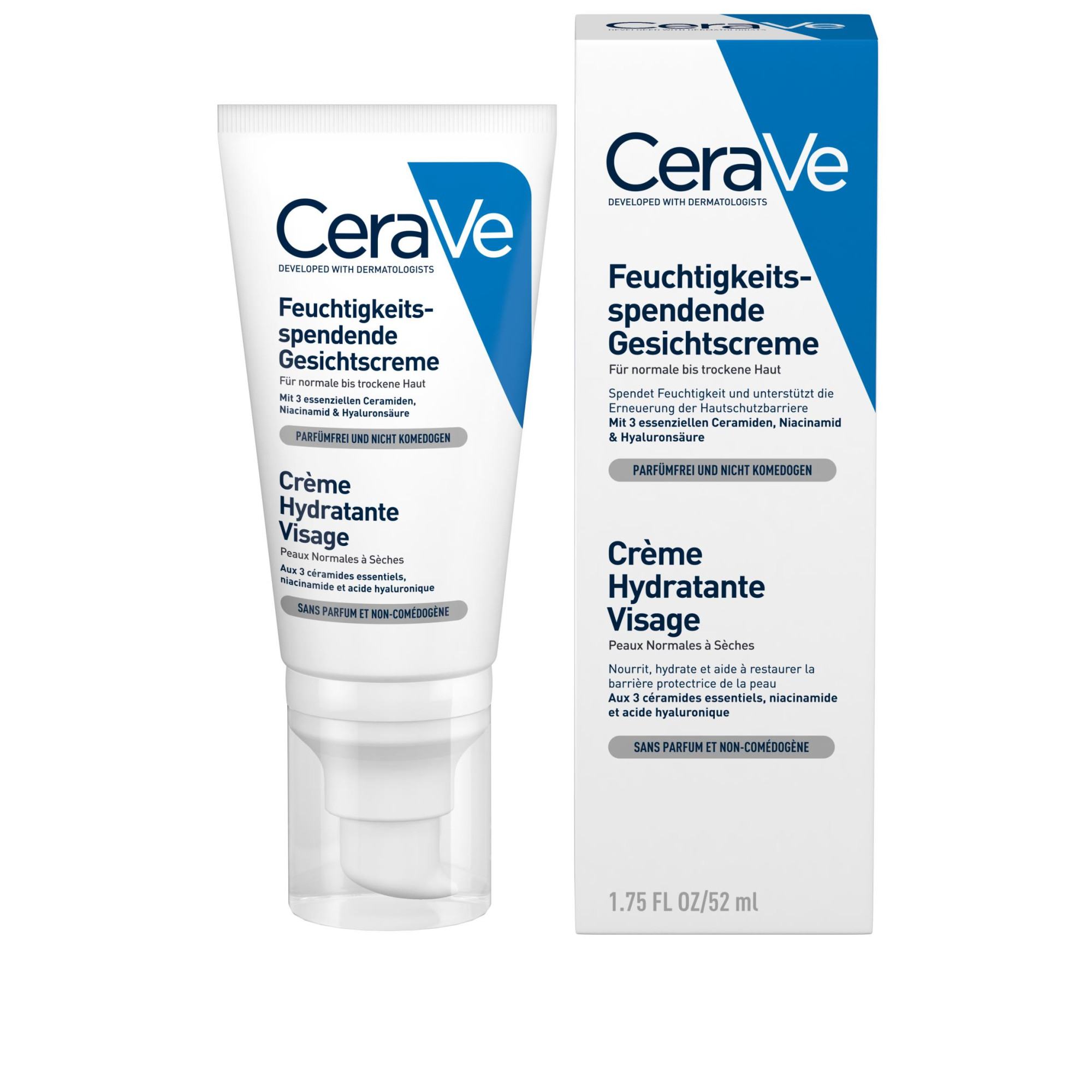 CeraVe Crema Viso Idratante PM con Acido Ialuronico, Niacinamide e 3 Ceramidi Essenziali, 50 ml