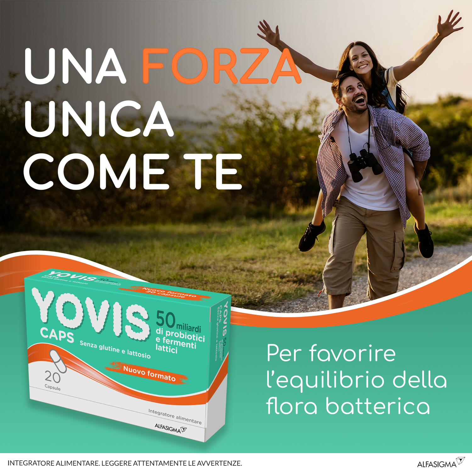 Yovis Caps, Probiotici per il Benessere Intestinale, 50 Miliardi di Fermenti Lattici Vivi, Senza Glutine e Lattosio, 20 Capsule deglutibili