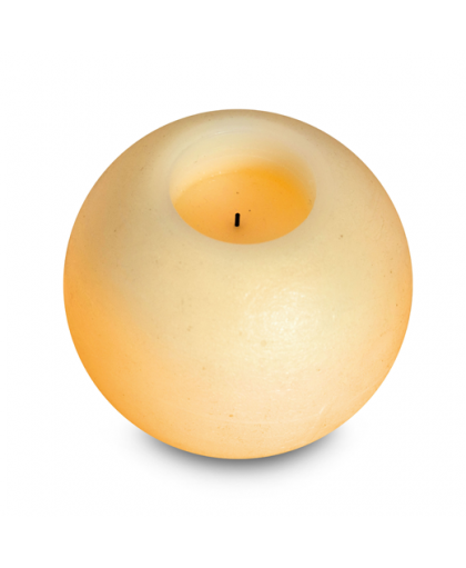 Inoliving Candela Al Led Sferica Grande In Vera Cera