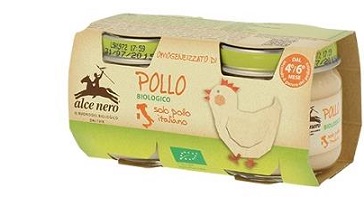 Alce Nero Omogenizzato di Pollo Biologico 2x80 g