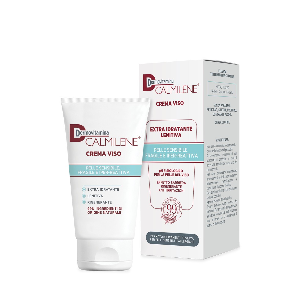 Dermovitamina Calmilene Crema Viso Extra Idratante Lenitiva 50ml