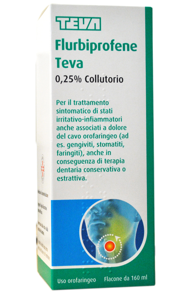 Flurbiprofene Teva 0,25% Collutorio Antinfiammatorio 160 ml