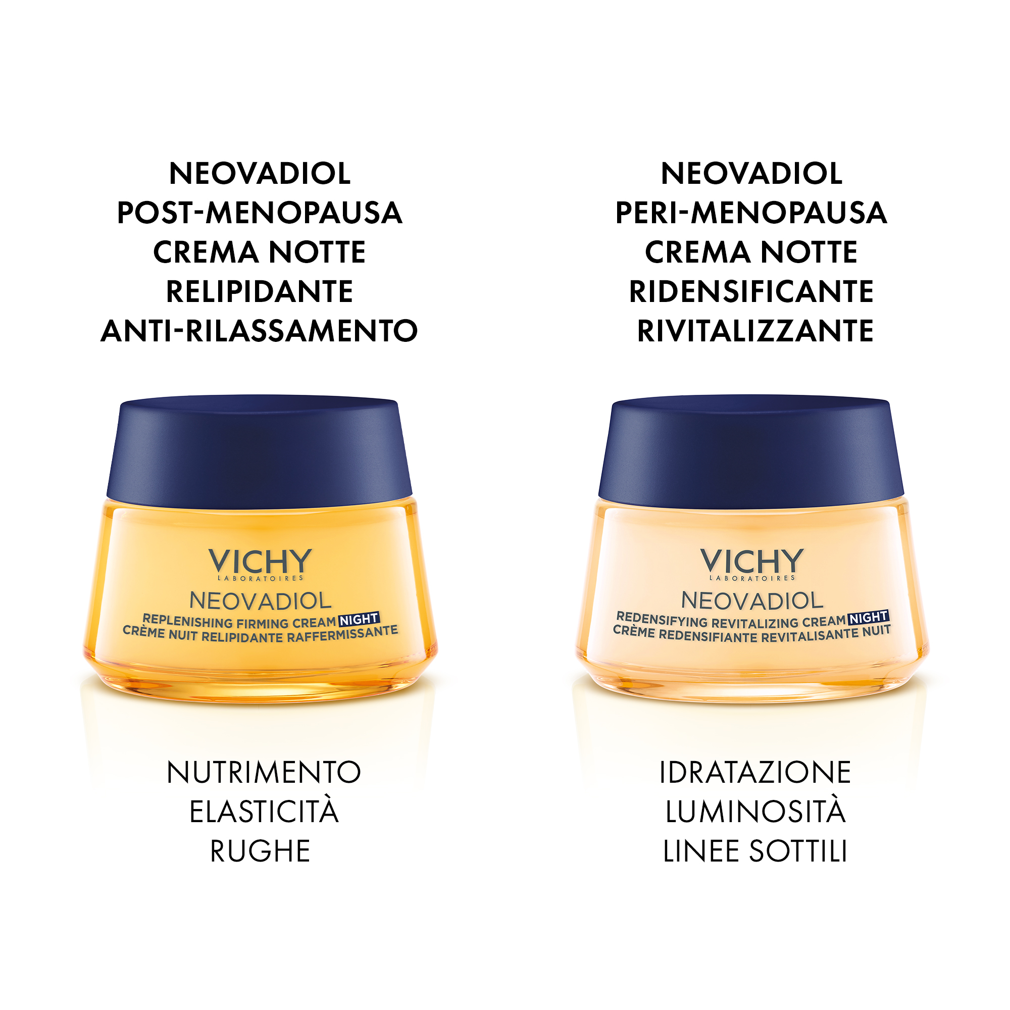 Vichy Neovadiol Post-Menopausa Crema Notte Relipidante Rassodante: migliora tono e compattezza della pelle - 50 ml