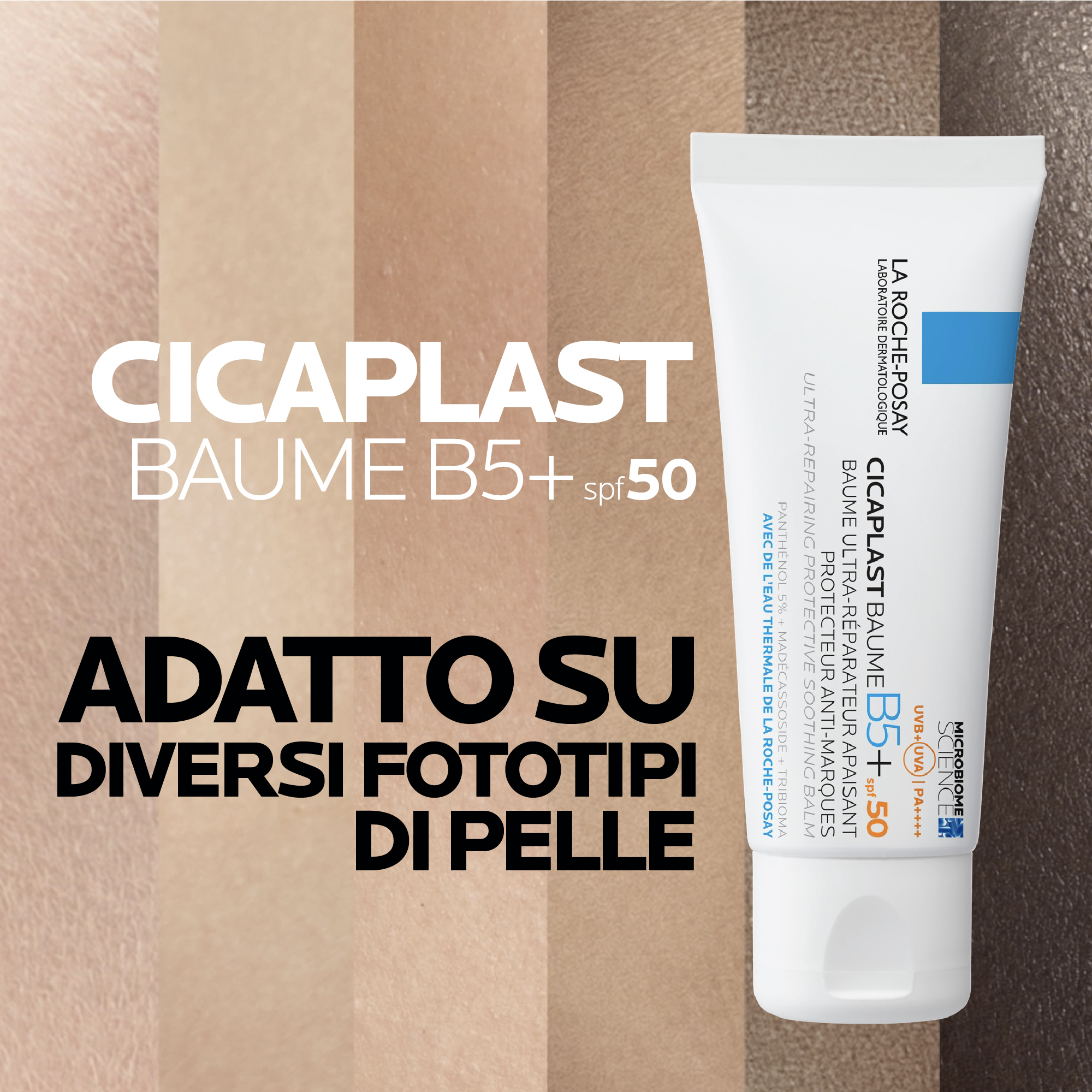La Roche-Posay Cicaplast - Baume B5+ SPF50+ Balsamo Lenitivo Ultra-Riparatore Per Pelle Sensibile, Arrossata O Fragilizzata 40 ml