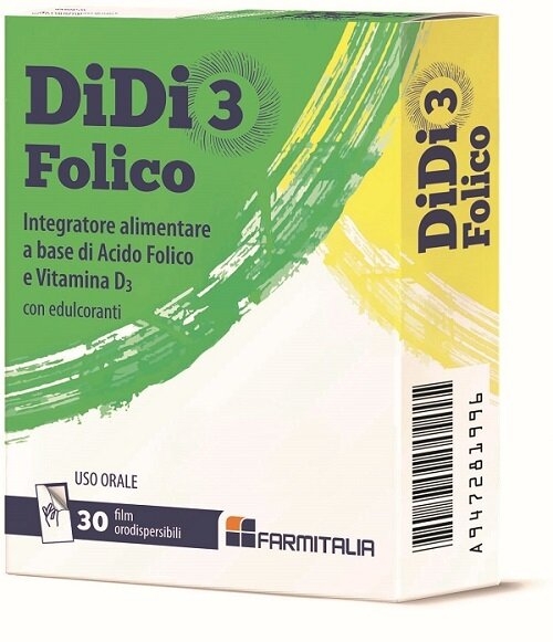 DIDI3 Folico 30 Film Orodispersibile - Vitamina D + acido folico