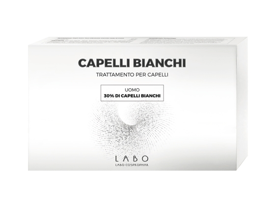 Capelli Bianchi Labo - 30% di capelli bianchi uomo - Trattamento da 3 mesi - 60 fiale