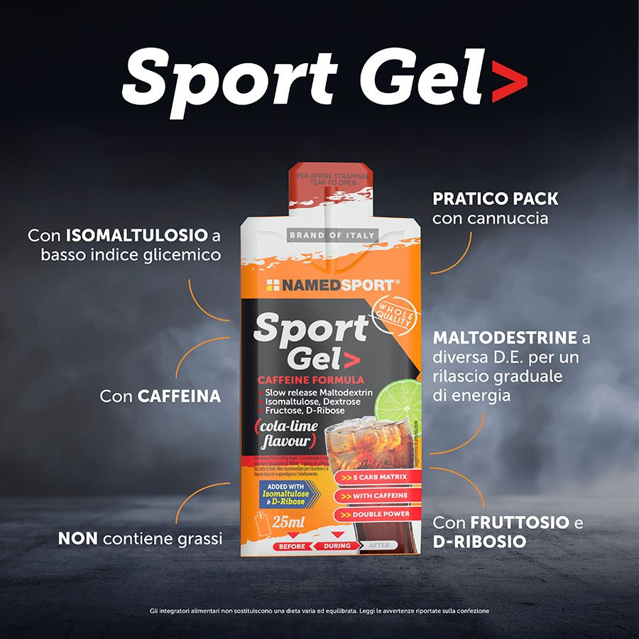 Named Sport Sport Gel - Integratore Energizzante Gusto Cola/Lime 25 ml