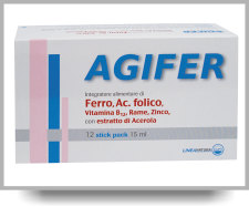 Agifer Integratore di Acido Folico 12 Bustine Stick