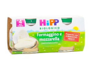 Hipp Bilogico Omogeneizzato Formaggino e Mazzarella 2x80 g