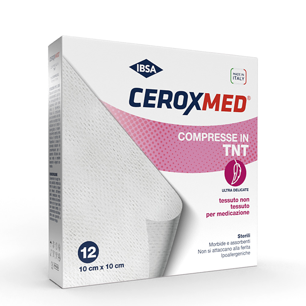 Ceroxmed Compresse di Garza TNT 10x10 cm 12 Pezzi