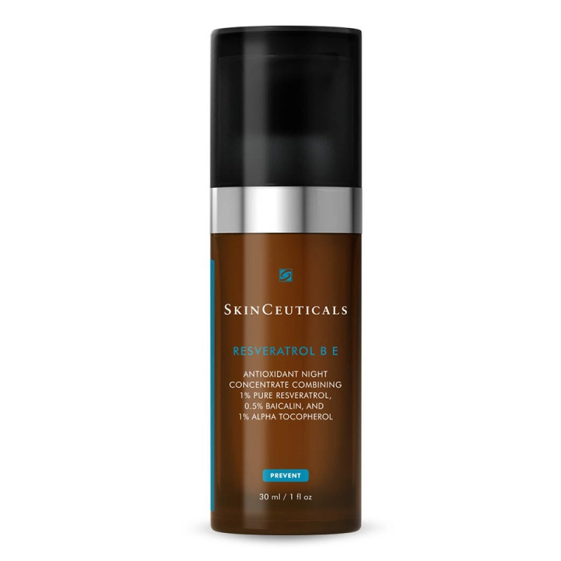 SkinCeurticals Resveratrol B E Siero antiossidante notte per il trattamento di rughe e perdita di tono con Resveratrolo e Vitamina E 30ml