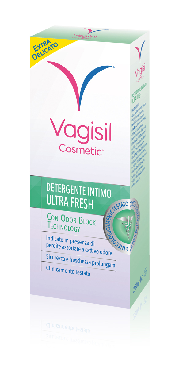 Vagisil Detergente Ultra Fresh Per l'Igiene Intima Quotidiana, Rinfrescante. Con Aloe Vera. 24h di Protezione Dagli Odori. 250ml