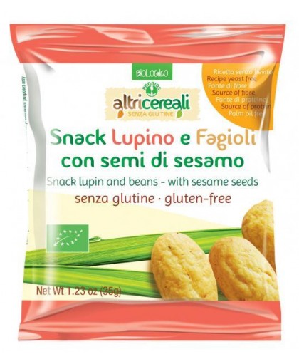 Altri Cereali Snack Lupino E Fagioli Con Semi Di Sesamo Senza Glutine 35g