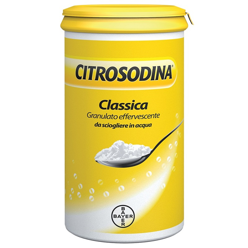 Citrosodina Granulato Effervescente, con Sodio Bicarbonato e Acido Citrico, Digestivo contro Pesantezza di Stomaco, Gusto Limone, 150 gr