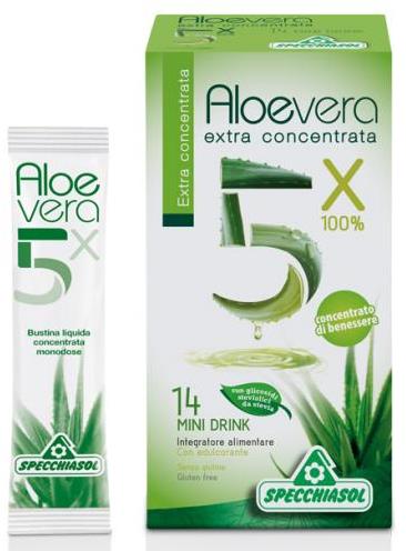 Specchiasol Aloe 5x Extra Concentrata Integratore Depurativo 14 Bustine