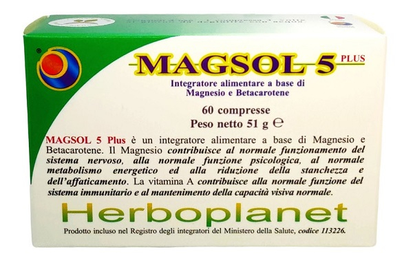 Herboplanet  Magsol 5 Plus Integratore 60 Compresse