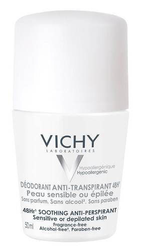 Vichy Deodorante anti-traspirante 48H - Per pelle sensibile o depilata 50 ml efficace per 48 ore