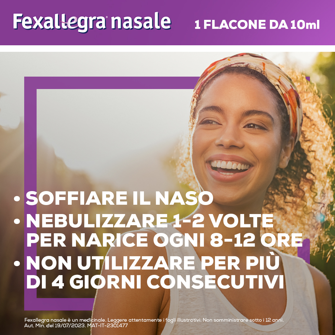 Fexallegra Nasale Spray 1 mg/ml+ 3,55 mg/ml Rinite Allergica 10 ml